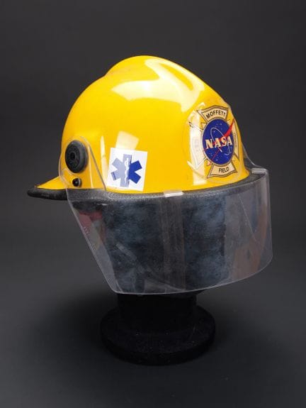 United States, firefighter helmet from the NASA fa