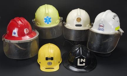 United States, set of six firefighter and rescue w