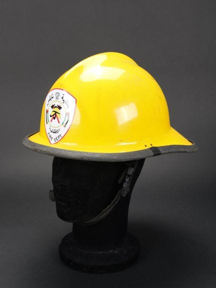 West Bank, Nablus firefighter helmet. Cairns and B