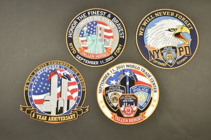 United States, set of four commemorative 9/11 patc