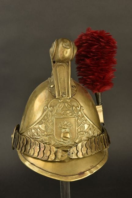 France, 1855-model firefighter helmet from Noidant