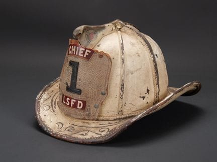 United States, American fire chief's helmet. Beaut