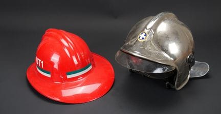 Greece and Russia, firefighter helmets. French CGF