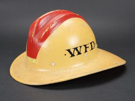 United States, WFD fiberglass firefighter helmet. 