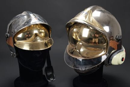 Gallet F1 helmet and a children’s helmet from the 
