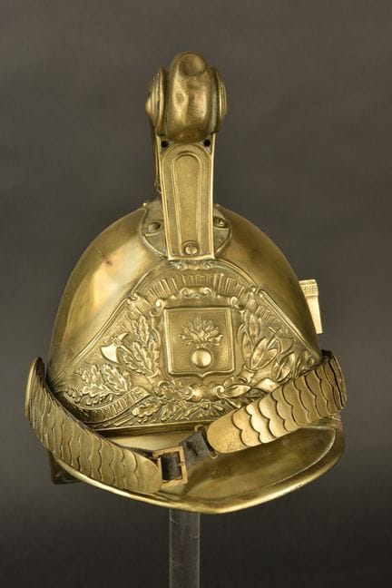 France, 1855-model firefighter helmet from Belleme