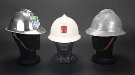 France, set of three Adrian firefighter and passiv