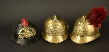 France, firefighter helmets from Haute-Marne, Nièv