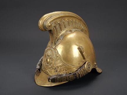 France, 1855-model firefighter helmet from Morbecq