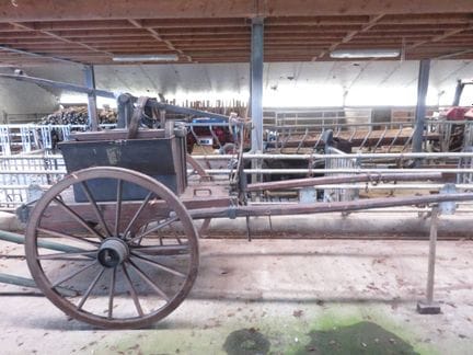 Belgique, charrette hippomobile a pompe manuelle. 
