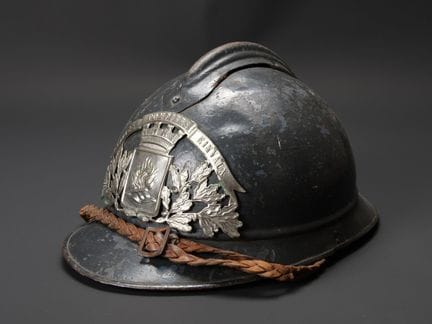 France, firefighter’s helmet from Einvaux, in Meur