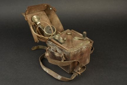 France, rare Paris Fire Brigade field telephone. I
