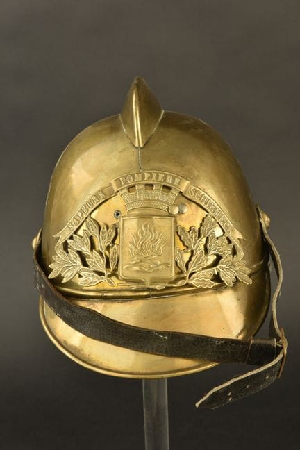 France, Alsatian firefighter helmet from Schirmeck