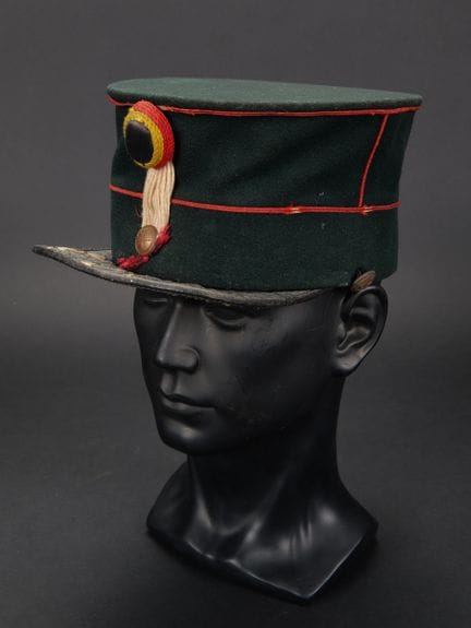 Belgium, firefighter’s kepi, circa 1900–1910. Dark