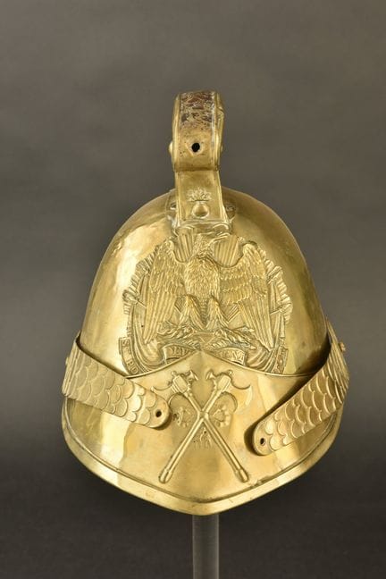 France, 1852-model firefighter helmet from Granges