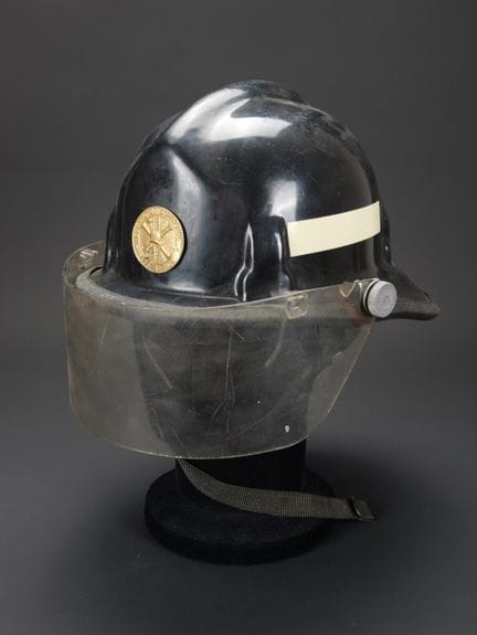 Costa Rica, firefighter helmet. Black Cairns and B