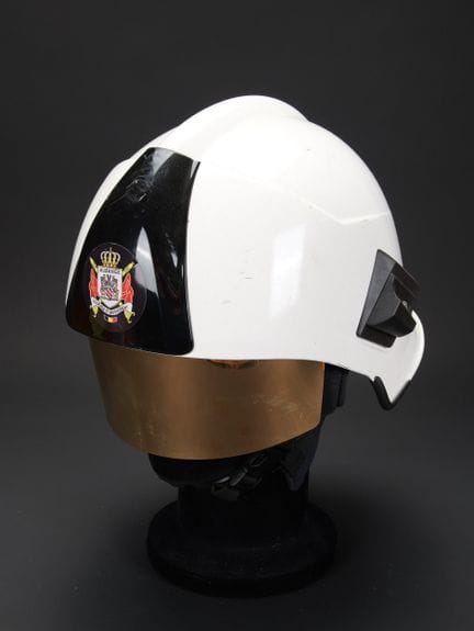 Belgium, Drager HPS 6100 firefighter helmet. White