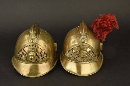 France, firefighter helmets from Vienne and Allena