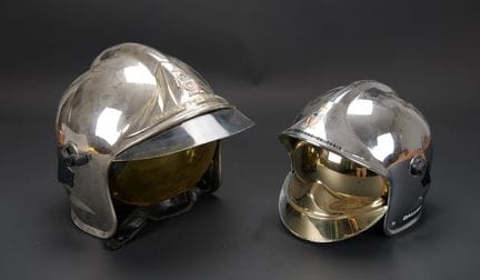 Gallet F1 helmet and a children’s helmet from the 