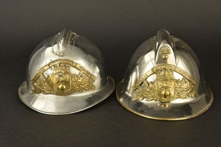 France, firefighter helmets from Herserange and Hu