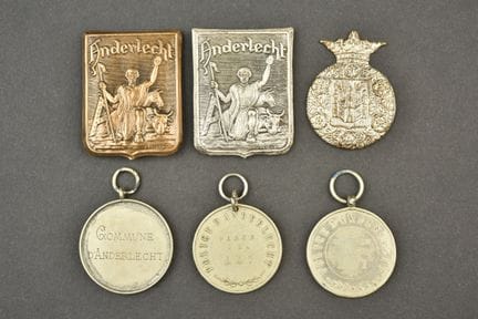Lot de plaques de la police d’Anderlecht. Bel ense