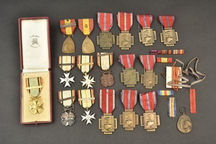 Lotto di medaglie belghe del 1914-1918. Importante