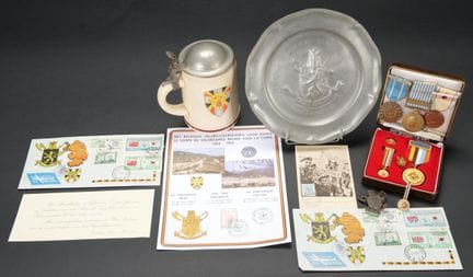 Medaglie e cimeli dei veterani della guerra di Cor