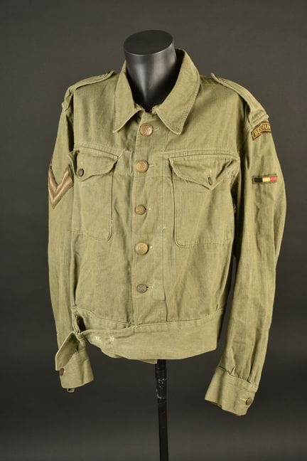 Uniforme da combattimento belga in denim risalente