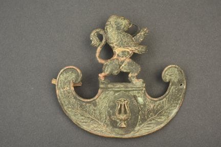 Placca per shako di musicista belga, 1840 circa. P