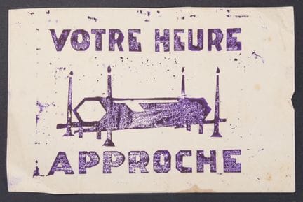 Tract de la Resistance contre les collaborateurs. 