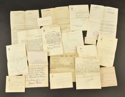 Sammlung von Briefen zur Beisetzung des Widerstand