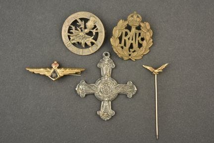 Set di un pilota belga dal 1940 al 1946 con Distin