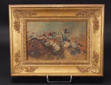 Peinture sur toile charge de cuirassiers Rezonvill