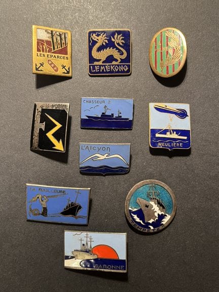 Marine 1939, set of 10 pieces with AB address stam