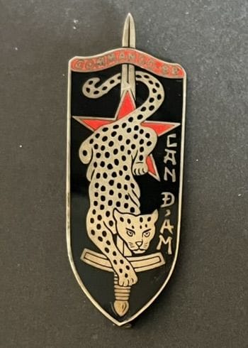 银质徽章，刻有“Commando 22 Type III（黑豹）Drago OM”字样，背面光滑。H