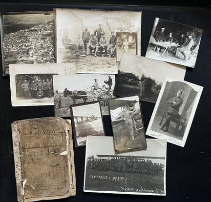 France Aviation. Lot de 14 photos et livret milita