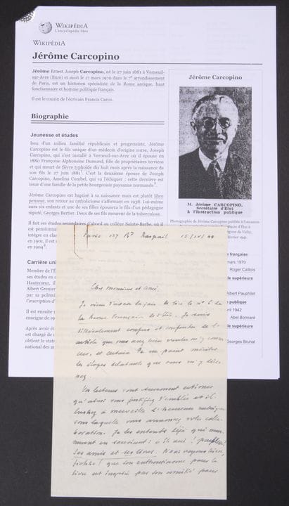 Jerome CARCOPINO (1881-1970, historiador de la Aca