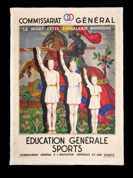 Comisaría de Deportes. En papel y a color. Texto e
