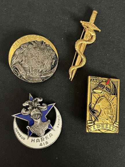 4件套：Harka 203 211徽章，带有AB印记；Harka 408，第20龙骑兵团（Drago