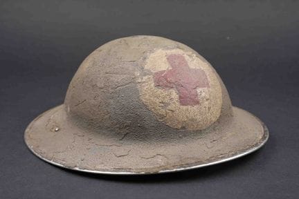 British medical helmet. MK II helmet shell. Remnan