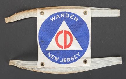 New Jersey Warden CD armband. Made of silky blue a