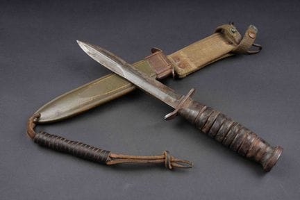 USM3 combat knife. Metal pommel, Ordnance Corps in