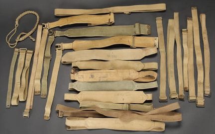 Set of British straps. Includes a large number of 