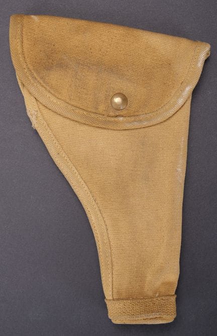 Canadian Webley pistol holster. Made of heavy web 