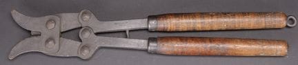 British WWI wire cutters. Metal construction. Wood