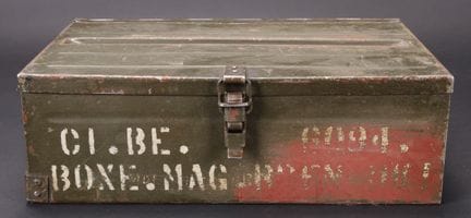Case for Bren magazines. Metal. Empty. The closure