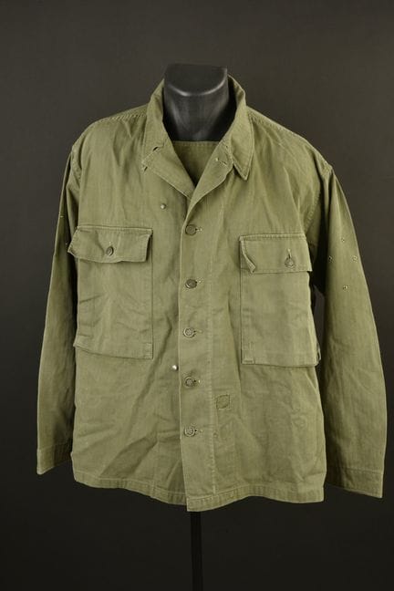 US HBT shirt. Made of OD 7 HBT fabric. All buttons