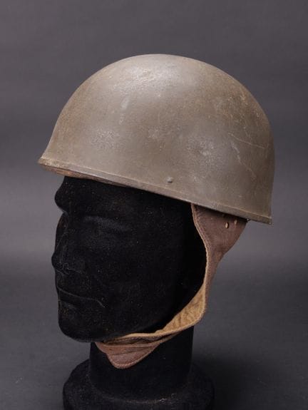 British Rider dispatch helmet. Metal helmet shell.