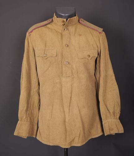 Russian M43 gym shirt. Made of brown cotton fabric