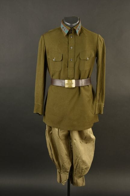 NKVD uniform. Includes a brown cotton gymnastierka